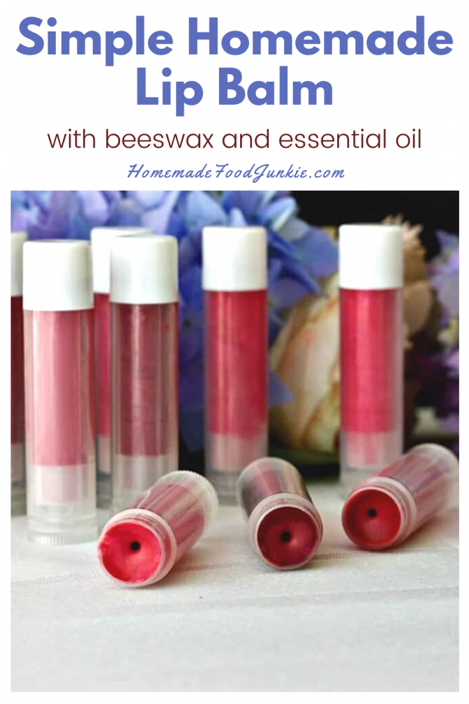 Homemade Natural Shimmering Lip Balm 7 Simple homemade lip balm-pin image