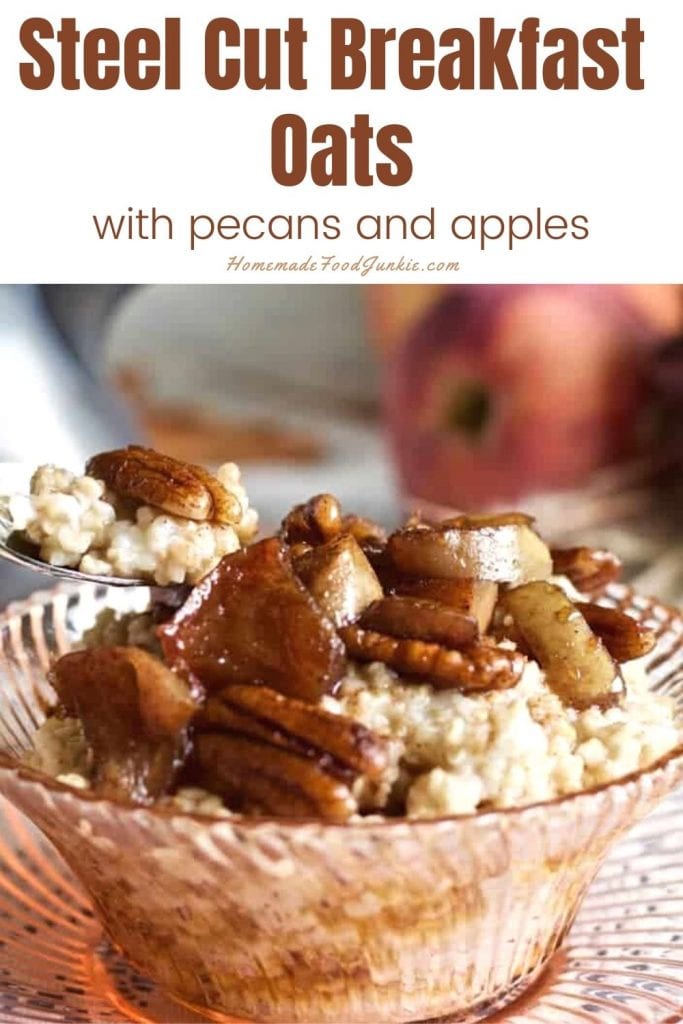 Steel cut breakfast oats-pin image