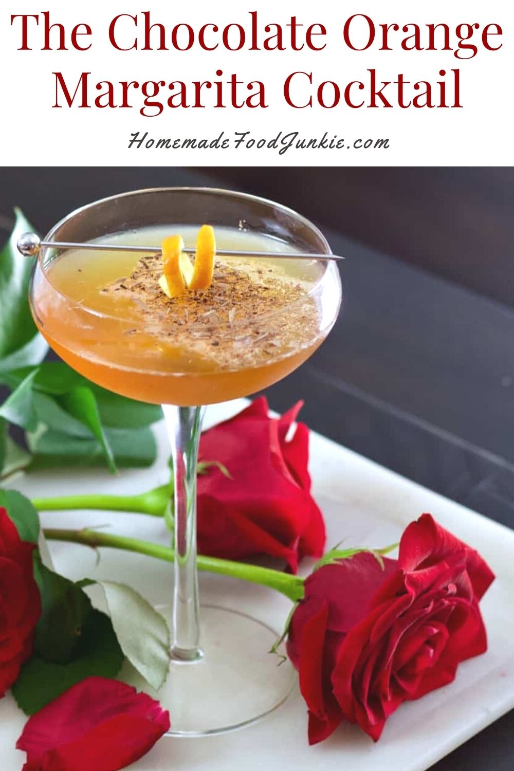 The chocolate orange margarita cocktail-pin image