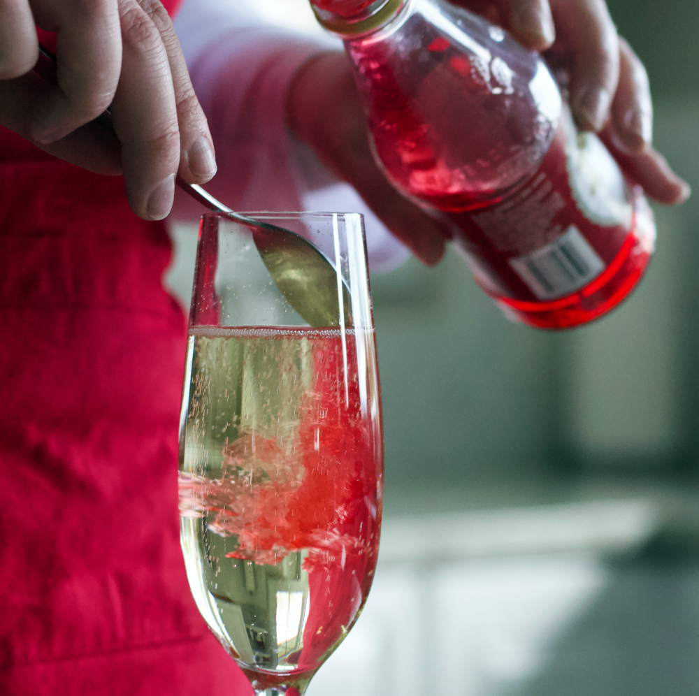 adding grenadine
