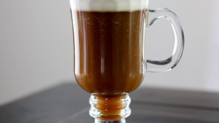 Irish coffee with Jameson whiskey