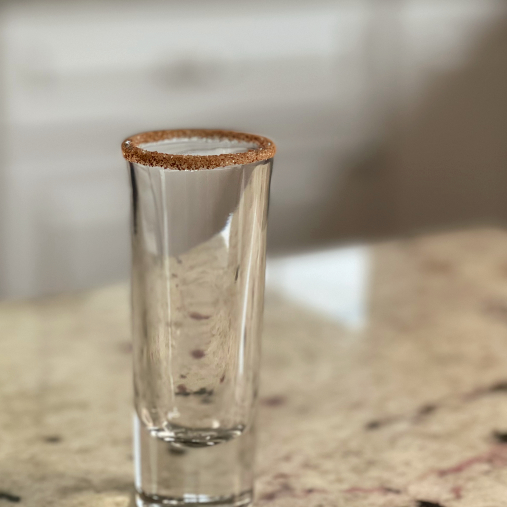rimmed shot glass