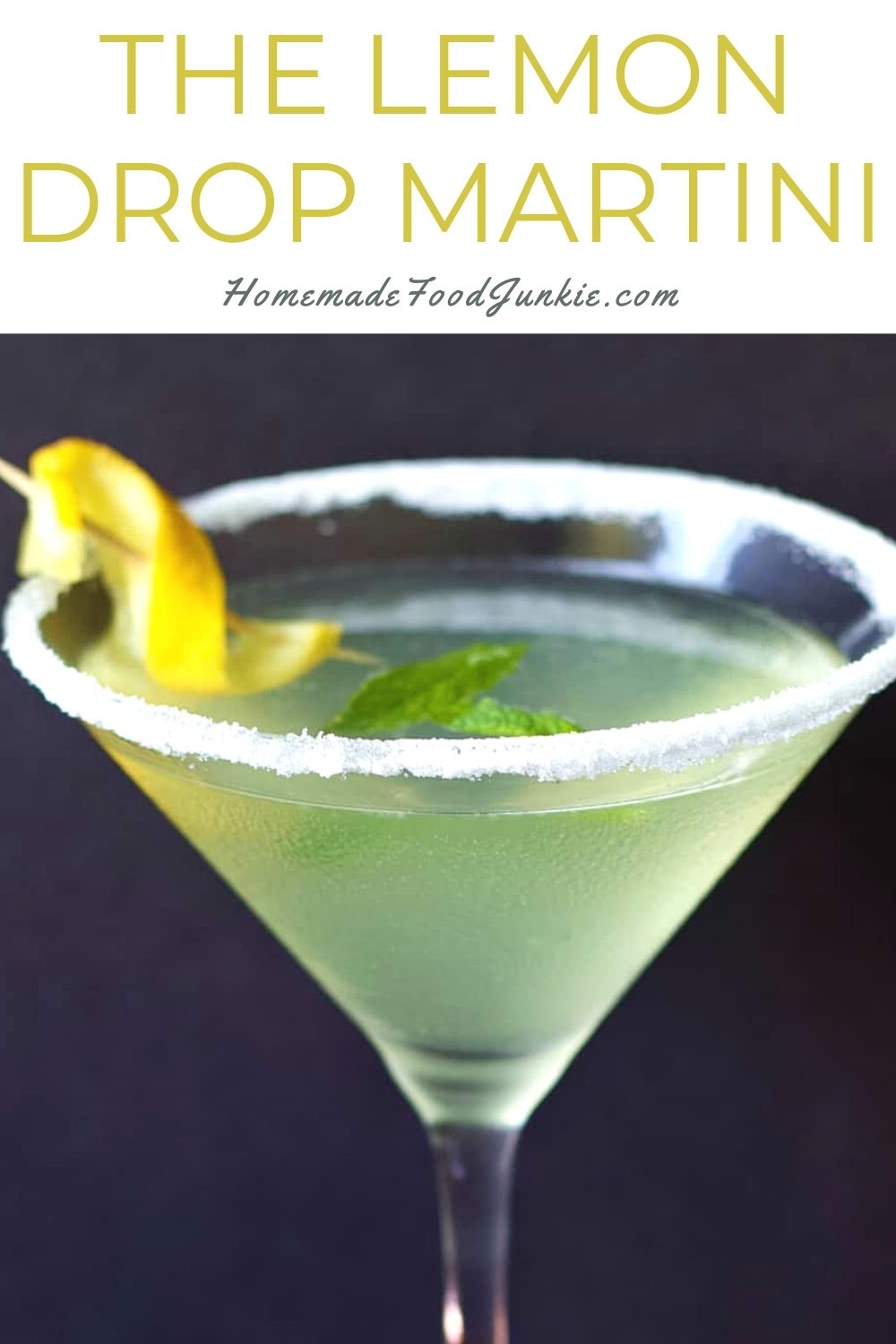 The lemon drop martini-pin image