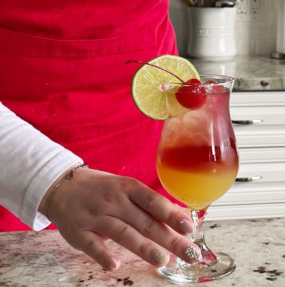 garnished Bay Breeze drink