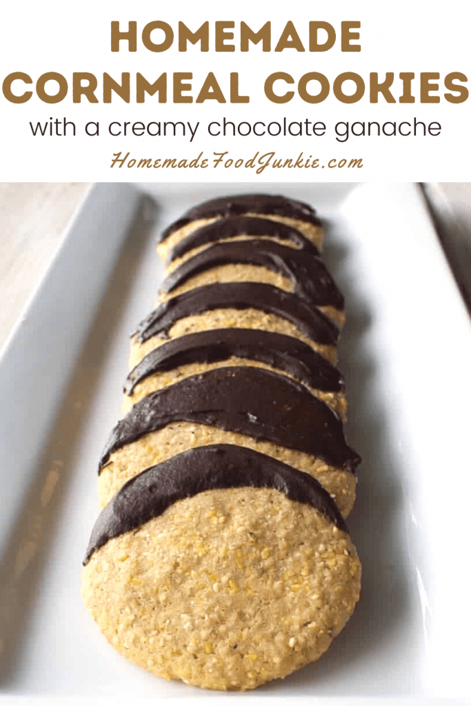 Homemade cornmeal cookies-pin image