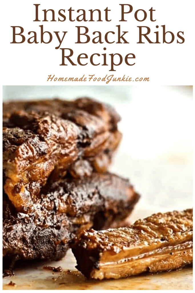 Instant pot baby back ribs recipe-pin image