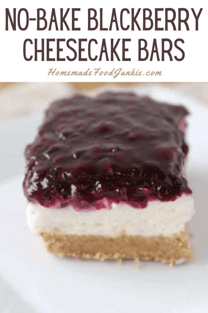 No-bake blackberry cheesecake bars-pin image