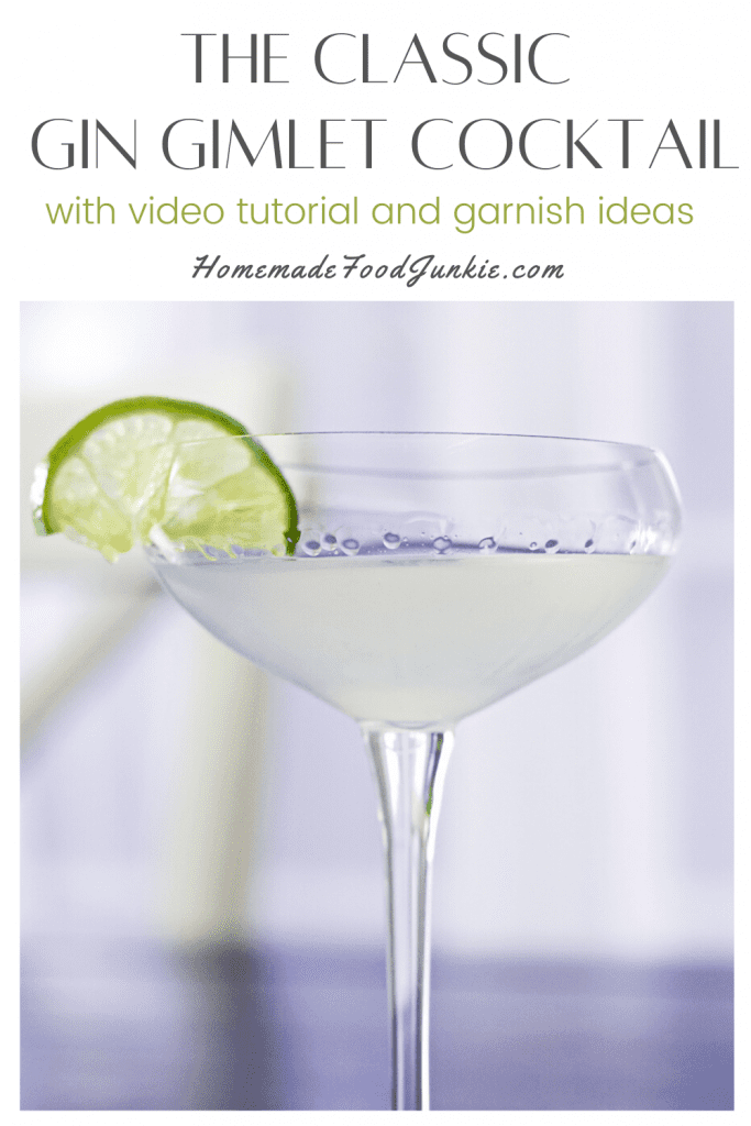 Gin Gimlet Recipe with Lime 10 The classic gin gimlet cocktail-pin image