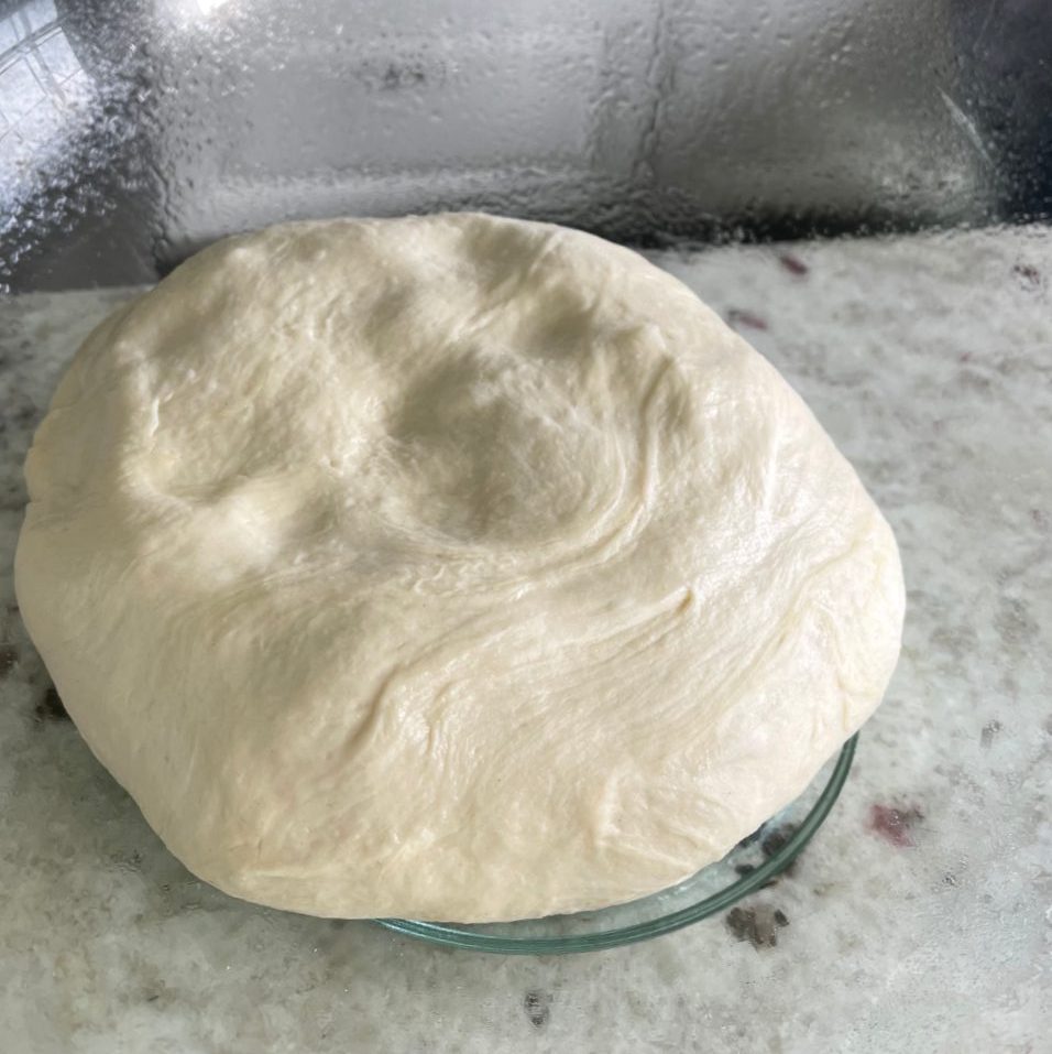 finished flatbread dough