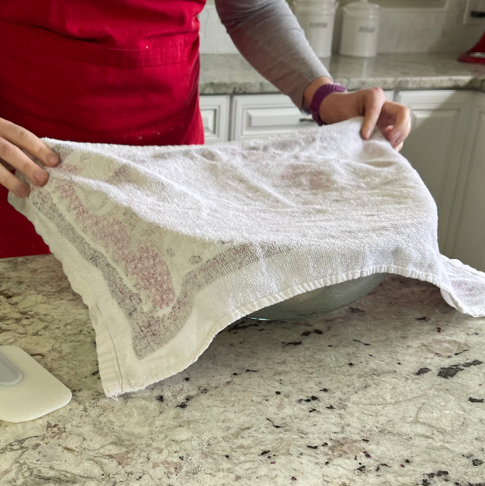 covering resting dough