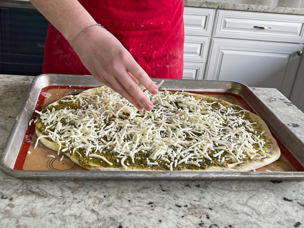 sprinkling on cheese