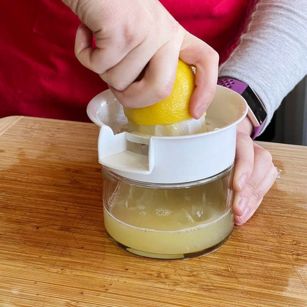 squeezing a lemon