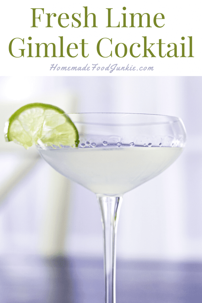 Gin Gimlet Recipe with Lime 8 Fresh lime gimlet cocktail-pin image