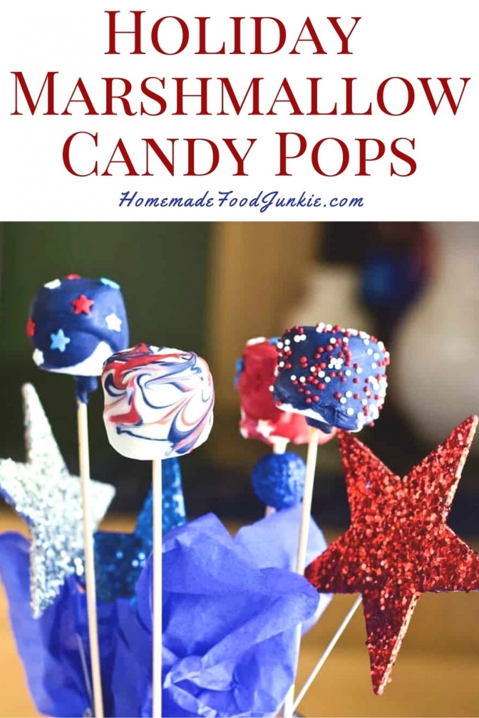 Holiday marshmallow candy pops-pin image