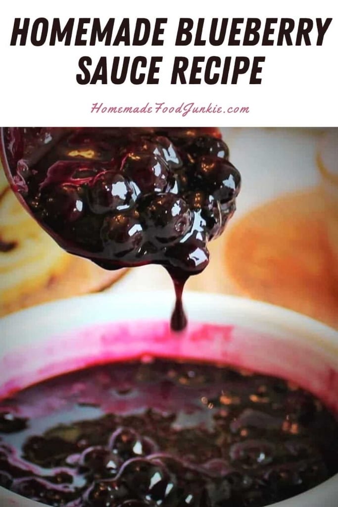 Homemade Blueberry sauce recipe-pin image