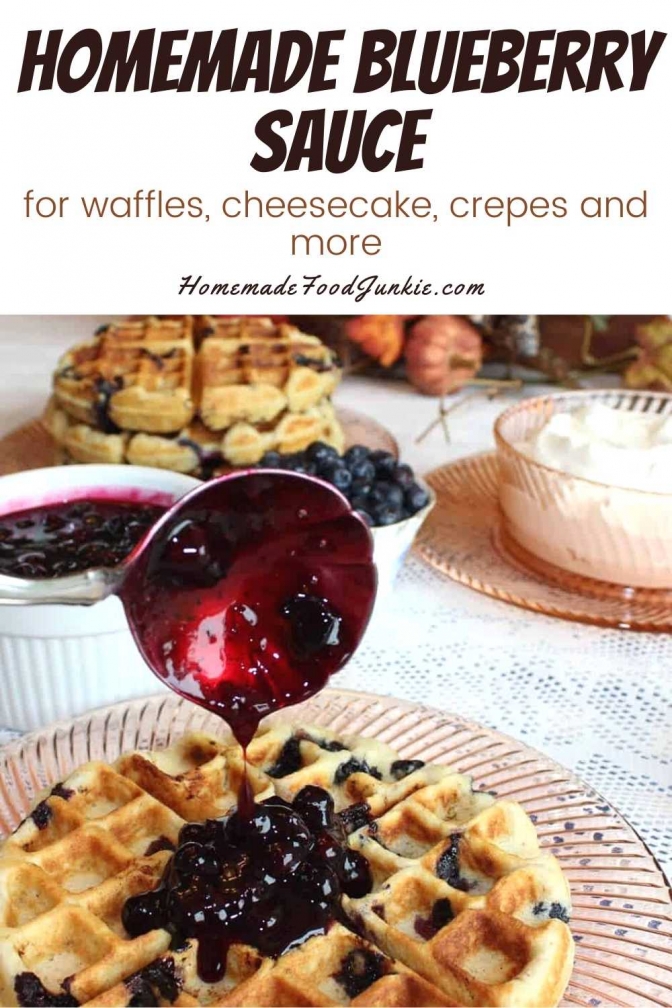 Homemade Blueberry sauce-pin image