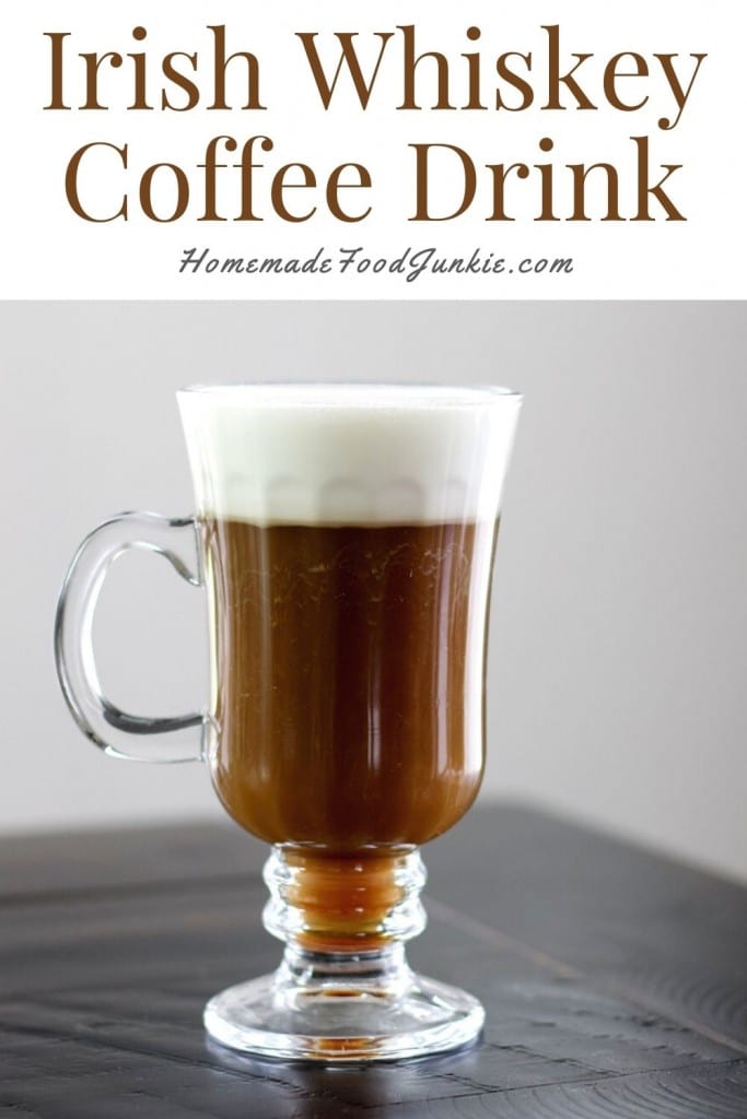 Irish whiskey coffee drink-pin image