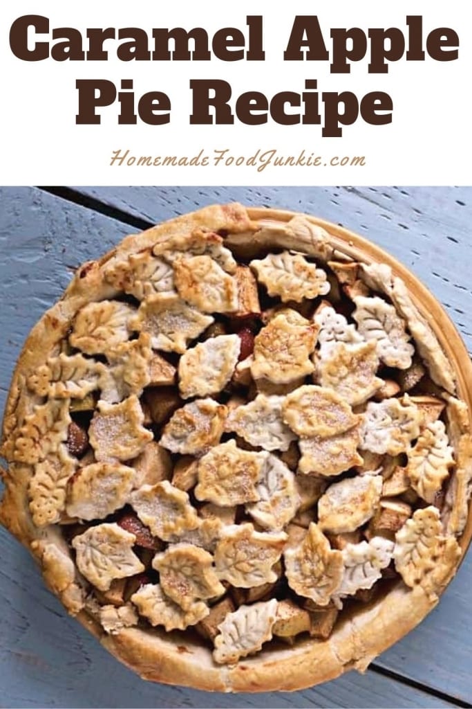 Caramel apple pie recipe-pin image
