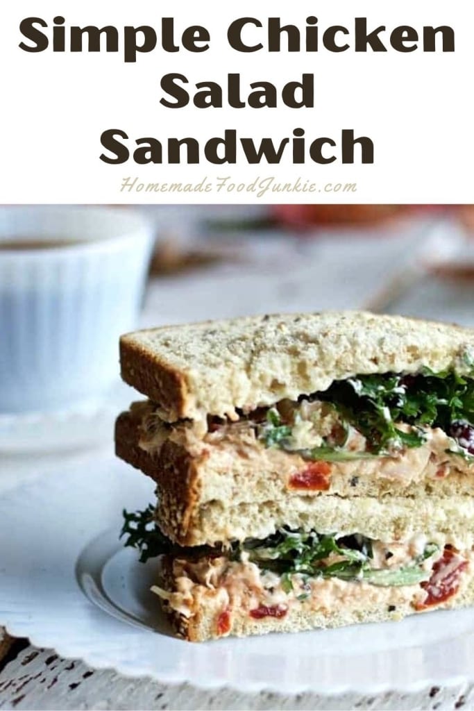 Chicken Spread Recipe 5 Simple chicken salad sandwich-pin image