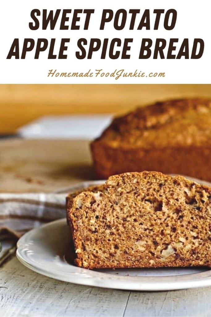 Sweet potato apple spice bread-pin image