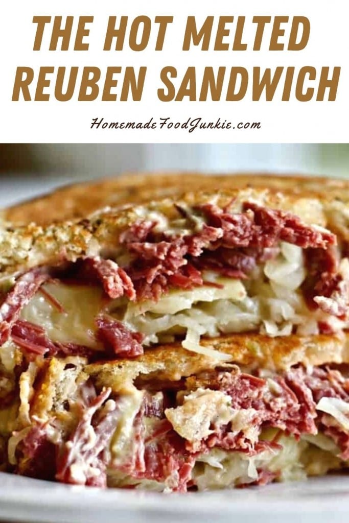 The hot melted reuben sandwich-pin image