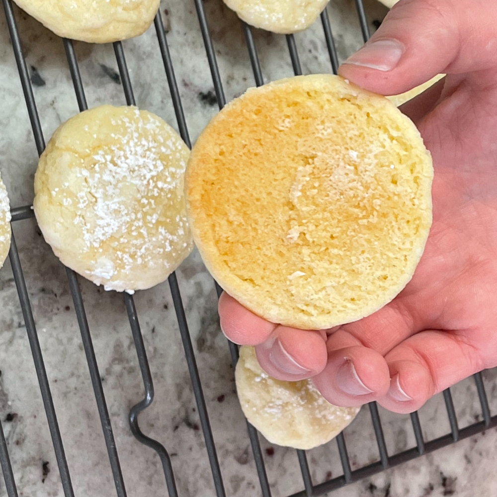 Simple Lemon Crinkle Cookies Recipe 17 bottom of lemon cookies light brown
