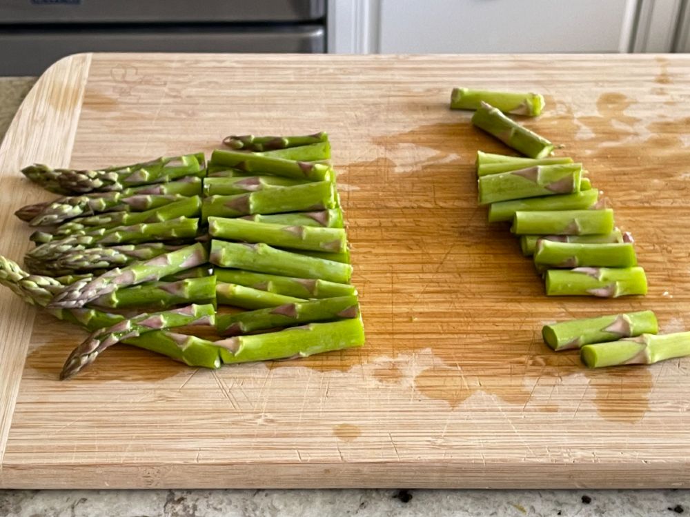 Mediterranean Shrimp Sheet Pan Dinner 10 chopped asparagus