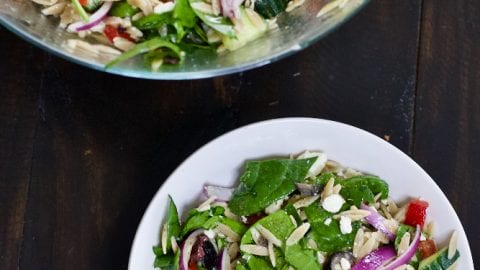 Greek orzo salad with Feta