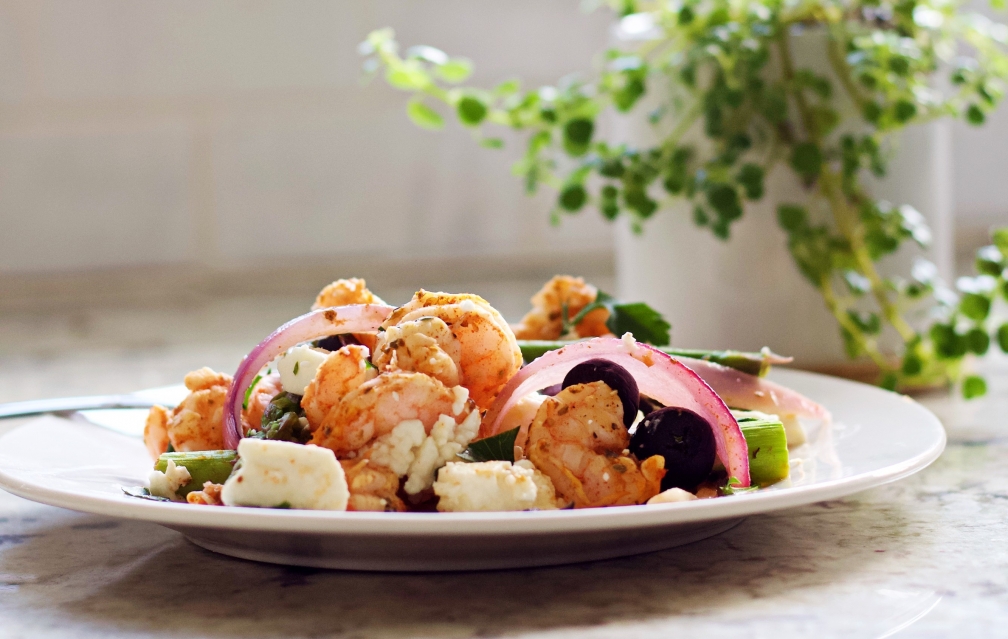 mediterranean shrimp sheet pan dinner