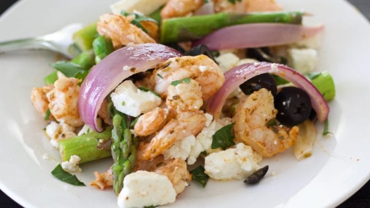 mediterranean shrimp sheet pan dinner