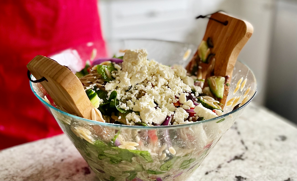 Delicious Greek Orzo Salad with Feta 19 add Feta
