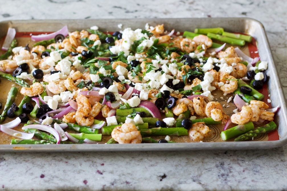 Mediterranean Shrimp Sheet Pan Dinner 22 sheet pan shrimp dinner