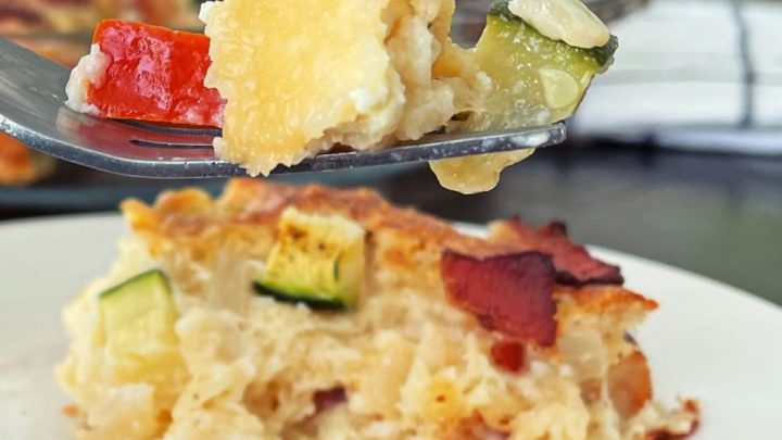 bisquick zucchini pie-forkful