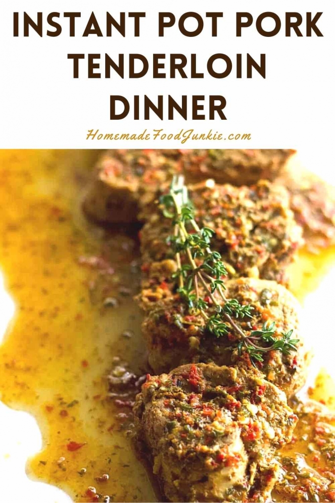 Instant pot pork tenderloin dinner-pin image