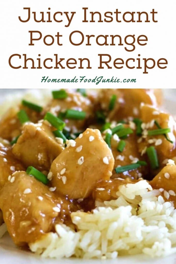 Juicy instant pot orange chicken recipe-pin image