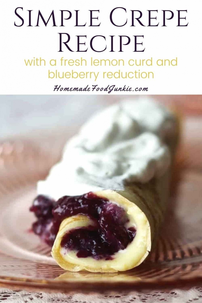 Simple crepe recipe-pin image