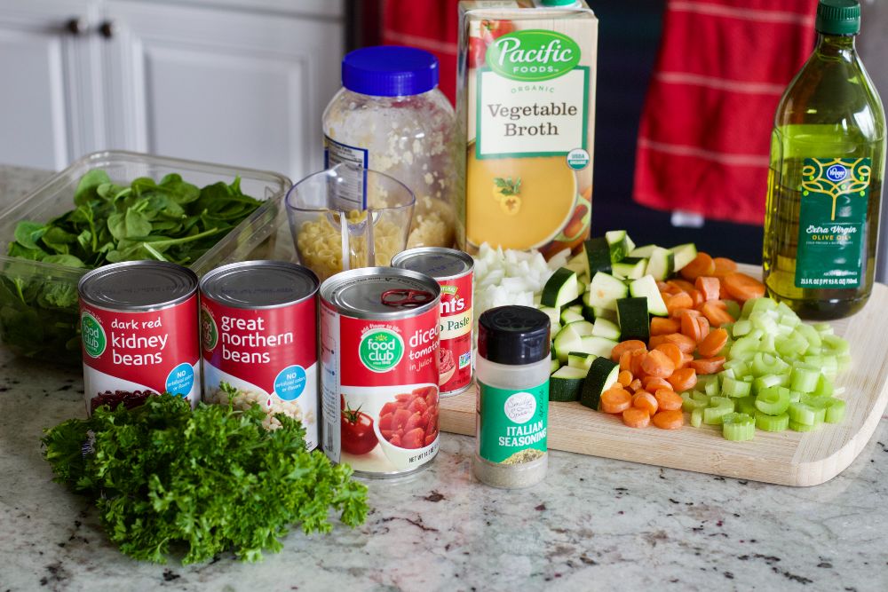 Healthy Olive Garden Minestrone Soup 2 Vegan Minestrone ingredients
