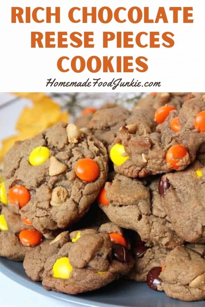 The Best Chewy Chocolate Brownies 9 Rich chocolate reese pieces cookies-pin image