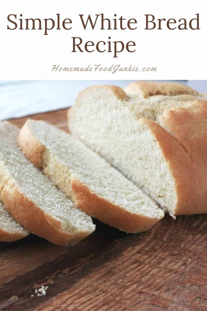 Simple white bread recipe-pin image