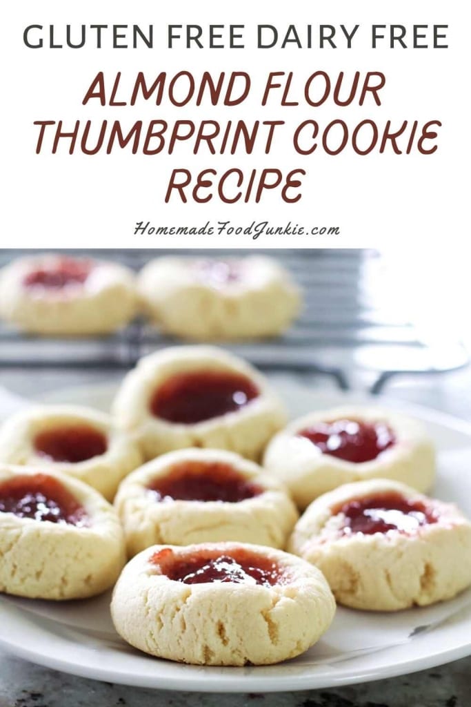 Almond flour thumbprint cookie recipe-pin image