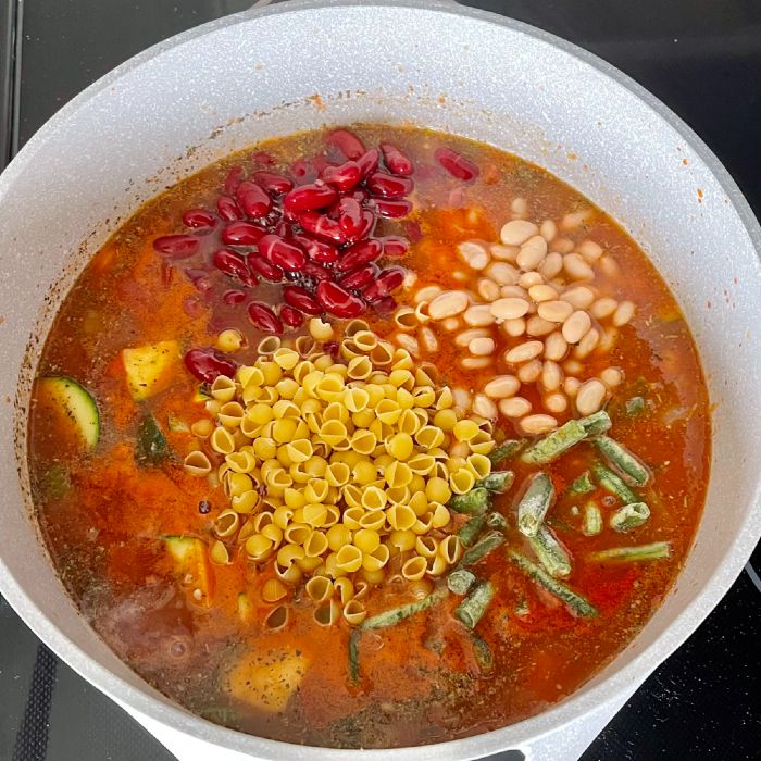 assembled soup