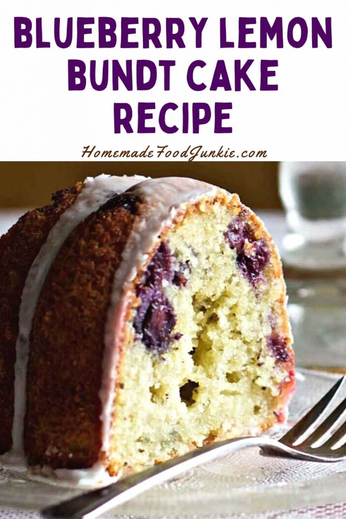 Blueberry lemon bundt cake recipe-pin image