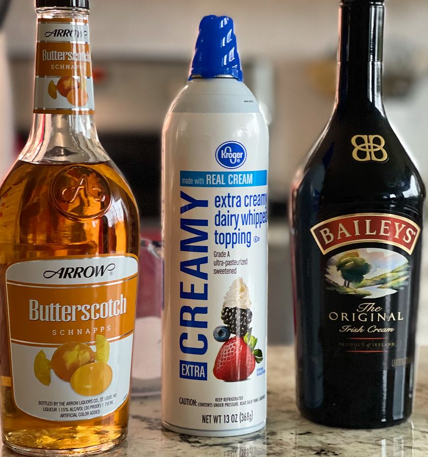 ingredients for butterscotch shot
