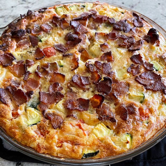 bisquick zucchini pie with bacon