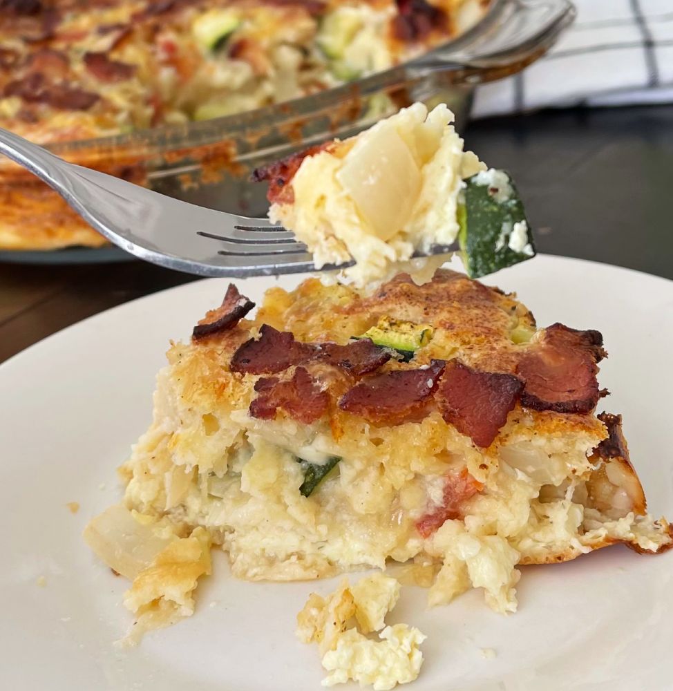 forkful of zucchini pie