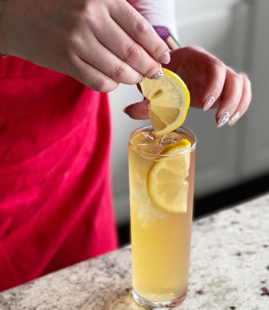 garnishing the Arnold Palmer Spiked