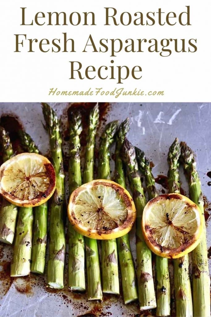 Lemon roasted fresh asparagus recipe-pin image