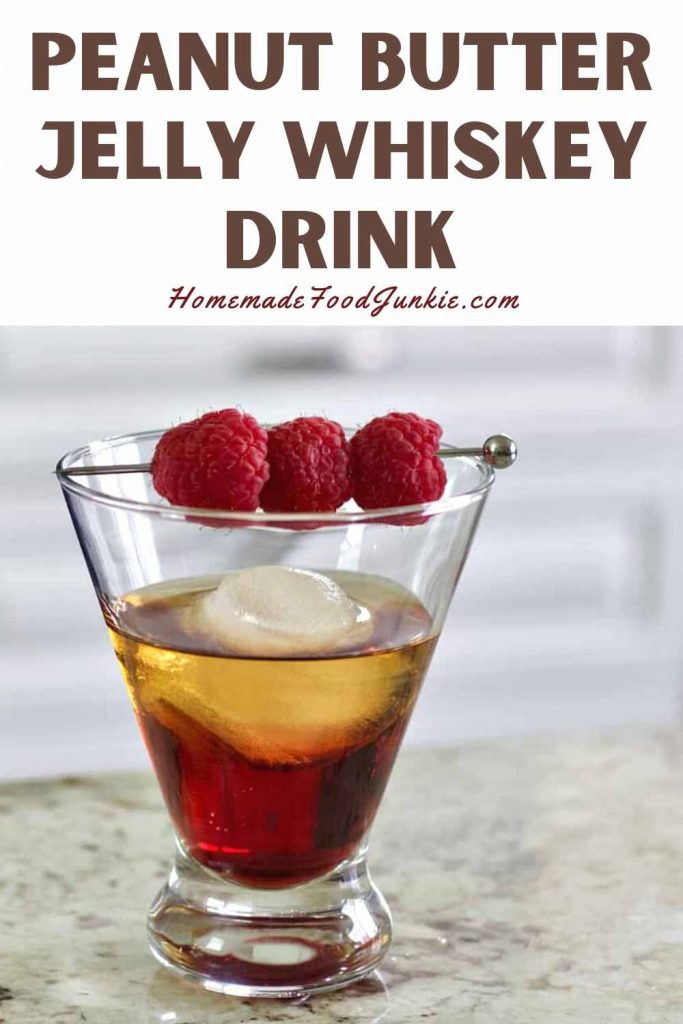 Peanut butter jelly whiskey drink-pin image