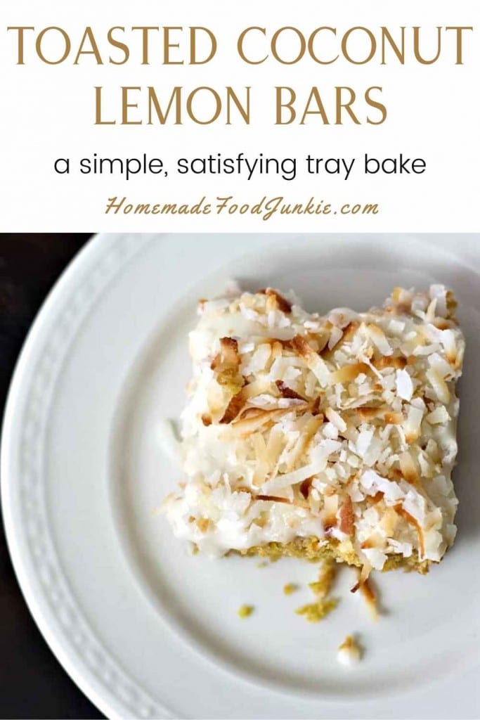 Toasted coconut lemon bars-pin image