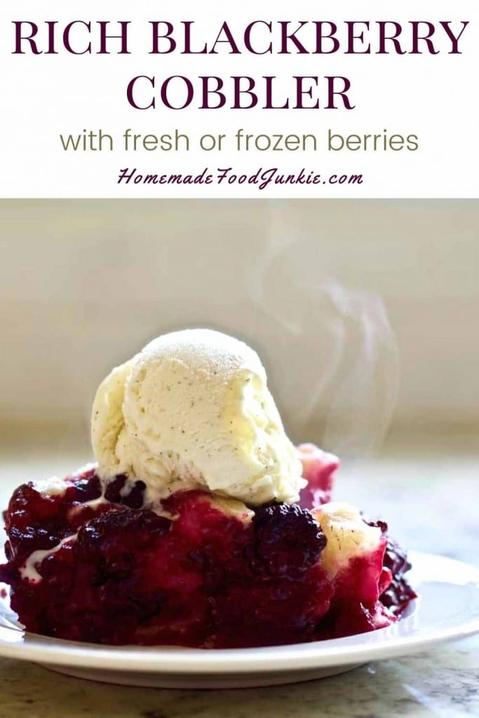 Rich blackberry cobbler-pin image